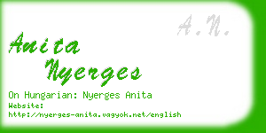 anita nyerges business card